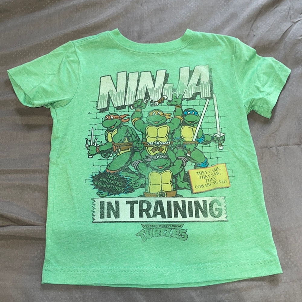 Nickelodeon Kid Boy Youth Green Teenage Mutant Ninja Turtles Short Sleeve Shirt